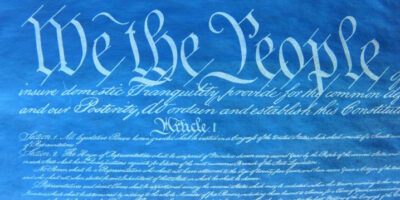 We The People - detail image of Constitution, inverted