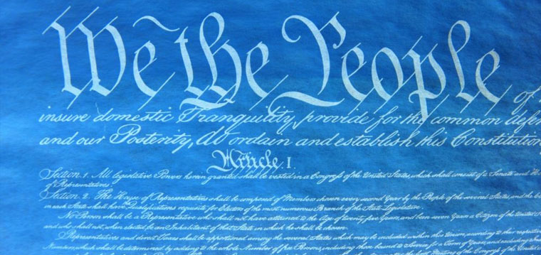 We The People - detail image of Constitution, inverted